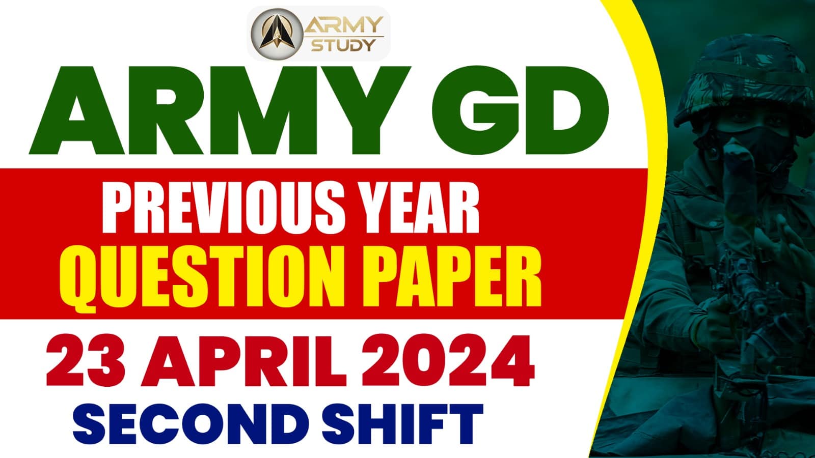Army Gd Previous Year Question Paper 2024 (23 April 2024): 2Nd Shift