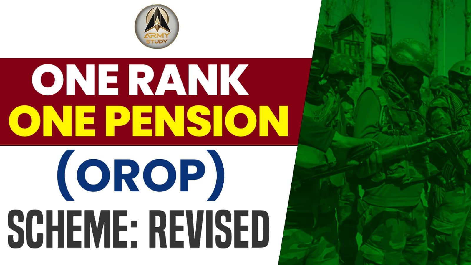 One Rank One Pension Orop Scheme Revised