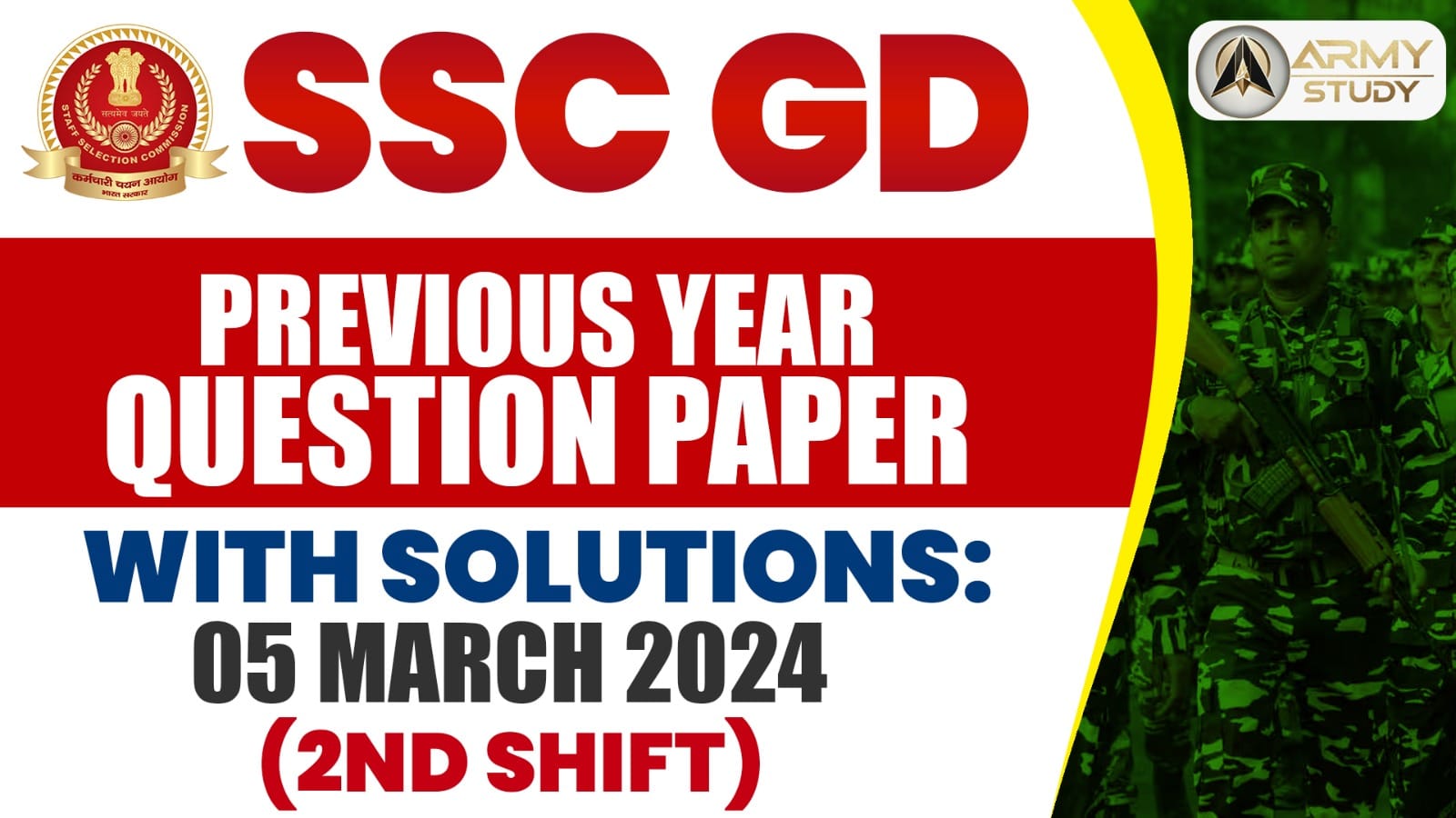 Ssc gd previous year question paper with solutions 05 march 2024 (2nd shift)