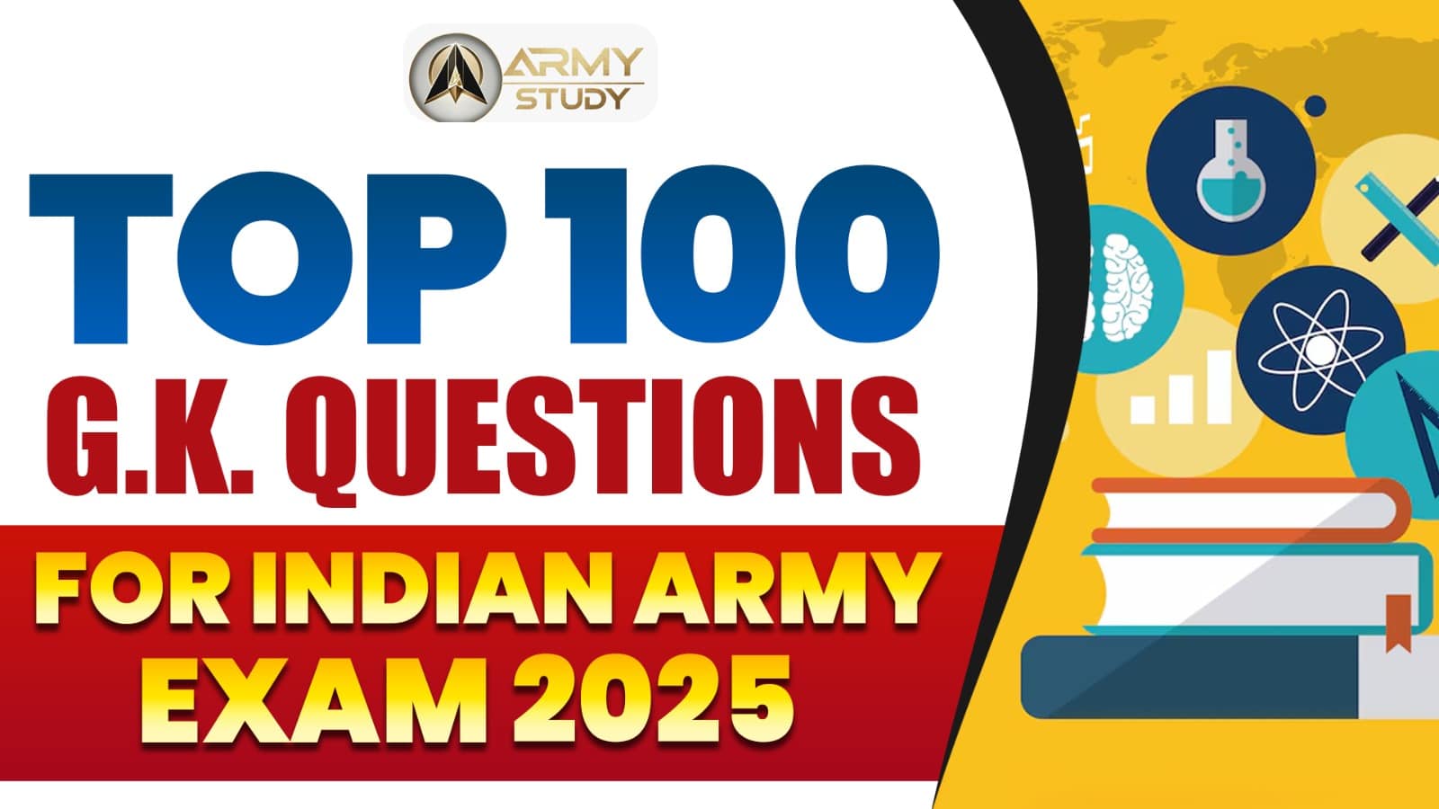 Top 100 G.k. Questions For Indian Army Exam 2025