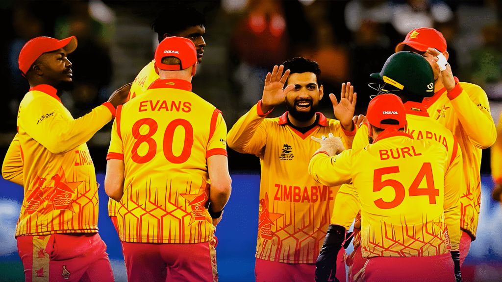 Zimbabwe Cricket Team Celebrating New World Record